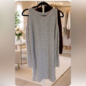 Gray Cable Knit Sweater